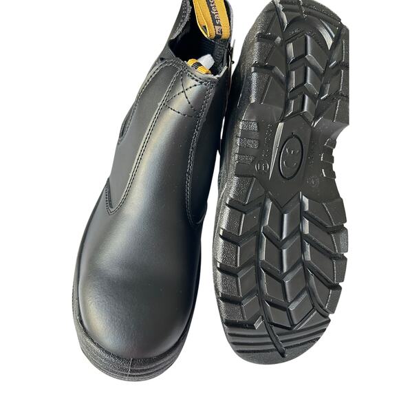 Safetoe Men's Steel Toe Chelsea Work Boots Brown Slip-On Water Resistant - Picture 8 of 8